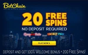 Betchain 20 FREE SPINS - NO DEPOSIT 1