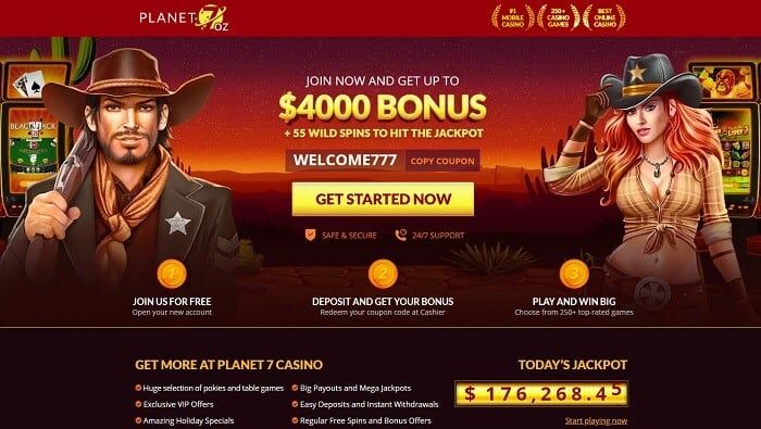 Planet 7 OZ Casino $4000 Epic Bonus 2