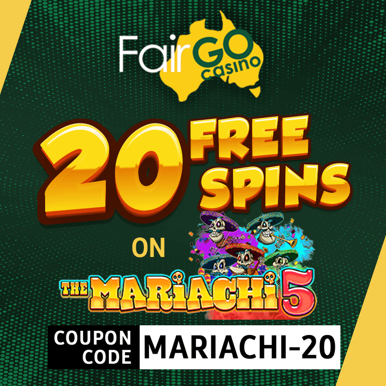 Fair Go Casino 20 FREE SPINS Coupon 2