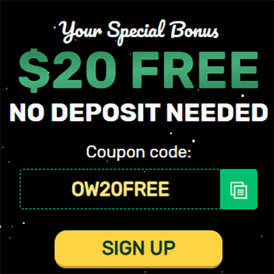 Ozwin Casino $20 FREE CHIP Code 2